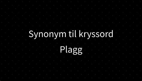 Synonym til NAGEL i kryssord